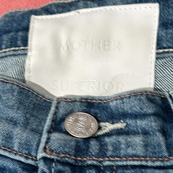 🛼MOTHER The Ditcher Heel blue jeans size 25 GUC - Picture 10 of 16